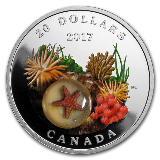 2017 Canada 1 oz Proof Silver $20 Under the Sea: Sea Star 2017 Canada 1 oz Proof Silver $20 Under the Sea: Sea Star